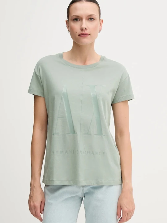 Zdjęcie produktu Armani Exchange t-shirt bawełniany zielony