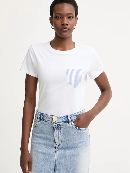 Zdjęcie produktu Armani Exchange T-shirt damski bawełniany biały