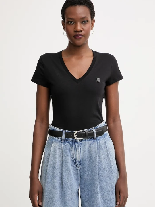 Zdjęcie produktu Armani Exchange T-shirt damski bawełniany czarny