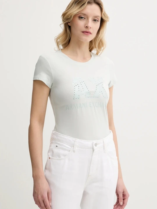 Zdjęcie produktu Armani Exchange t-shirt turkusowy