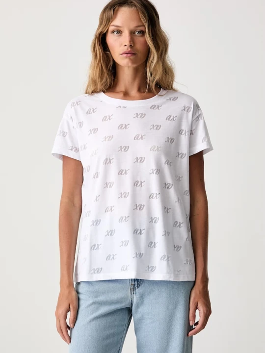 Zdjęcie produktu Armani Exchange T-shirt damski z bawełną biały
