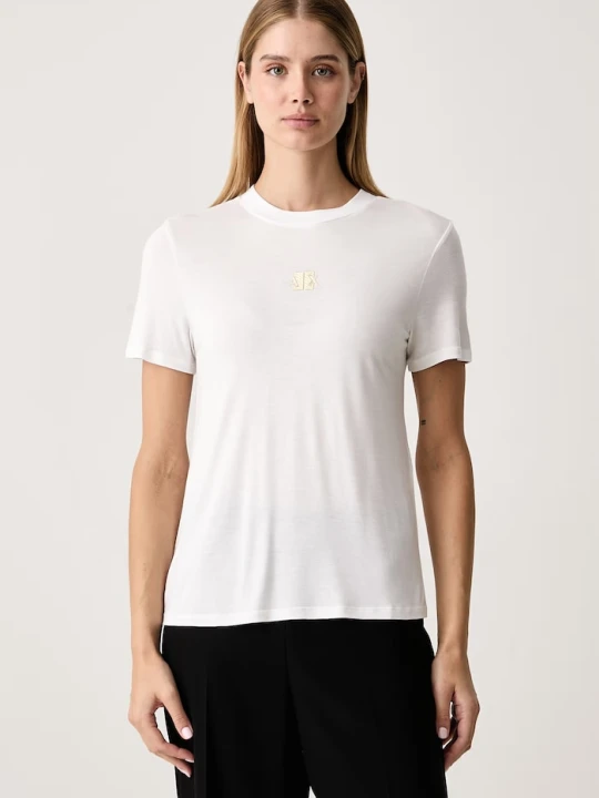 Zdjęcie produktu Armani Exchange T-shirt damski z wiskozy biały