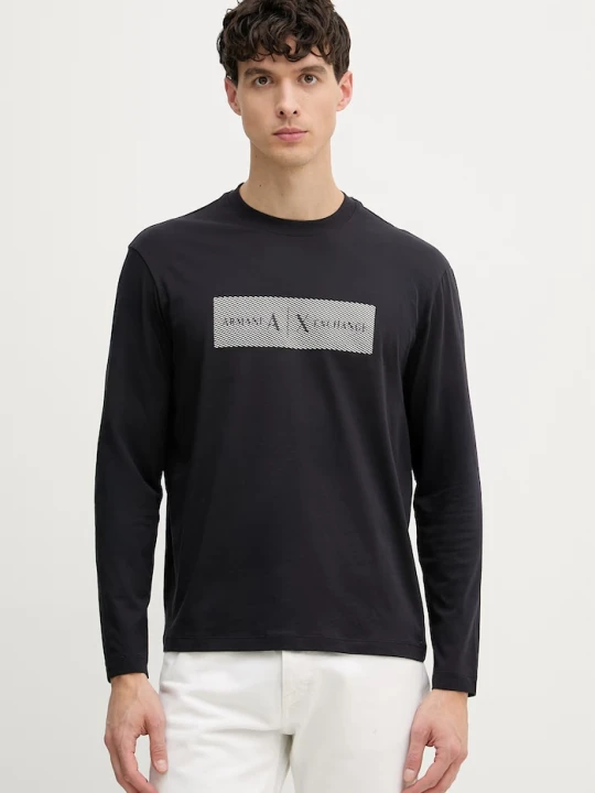 Zdjęcie produktu Armani Exchange t-shirt męski bawełniany granatowy