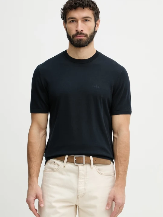 Zdjęcie produktu Armani Exchange t-shirt męski bawełniany granatowy