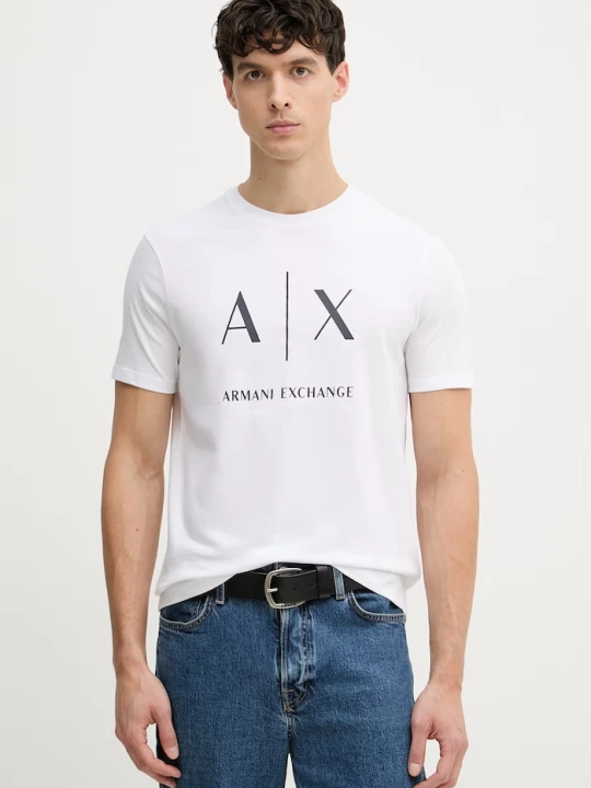 Zdjęcie produktu Armani Exchange t-shirt męski bawełniany biały