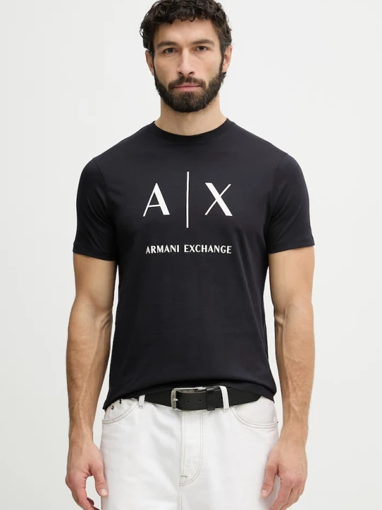 Zdjęcie produktu Armani Exchange t-shirt męski bawełniany granatowy