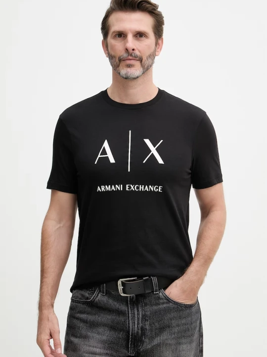 Zdjęcie produktu Armani Exchange t-shirt męski bawełniany czarny