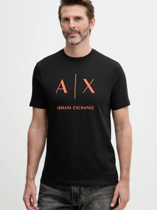 Zdjęcie produktu Armani Exchange t-shirt męski bawełniany czarny