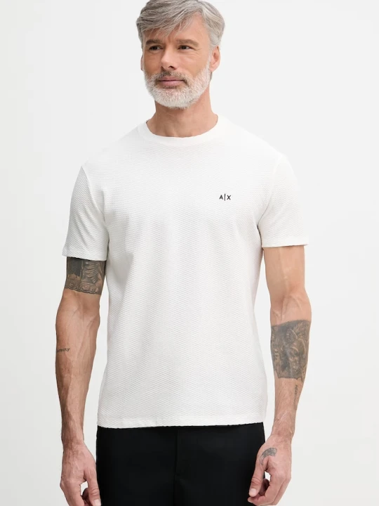 Zdjęcie produktu Armani Exchange t-shirt męski bawełniany biały