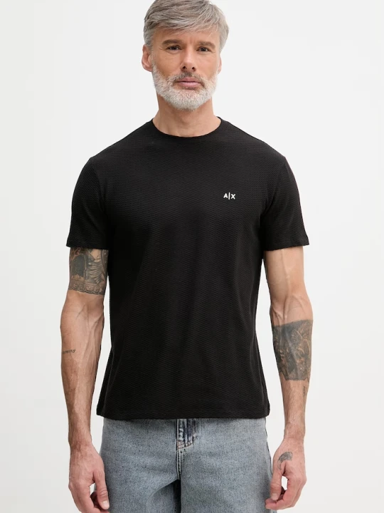 Zdjęcie produktu Armani Exchange t-shirt męski bawełniany czarny