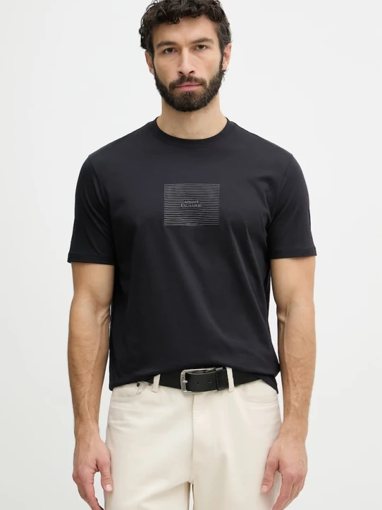 Zdjęcie produktu Armani Exchange t-shirt męski bawełniany granatowy