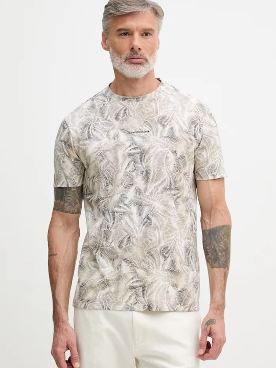 Zdjęcie produktu Armani Exchange T-shirt męski bawełniany beżowy
