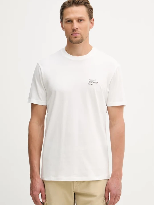 Zdjęcie produktu Armani Exchange t-shirt męski bawełniany biały