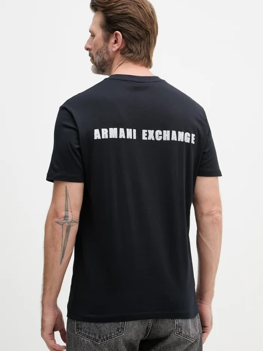 Zdjęcie produktu Armani Exchange t-shirt męski bawełniany granatowy