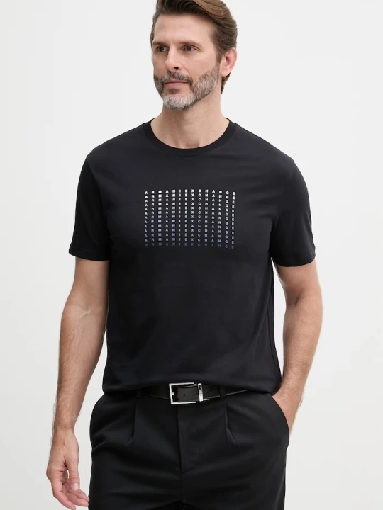 Zdjęcie produktu Armani Exchange t-shirt męski bawełniany granatowy