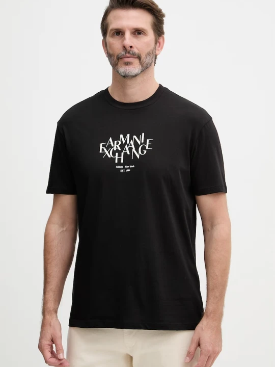 Zdjęcie produktu Armani Exchange t-shirt męski bawełniany czarny