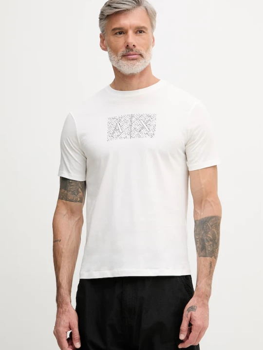 Zdjęcie produktu Armani Exchange t-shirt męski bawełniany biały