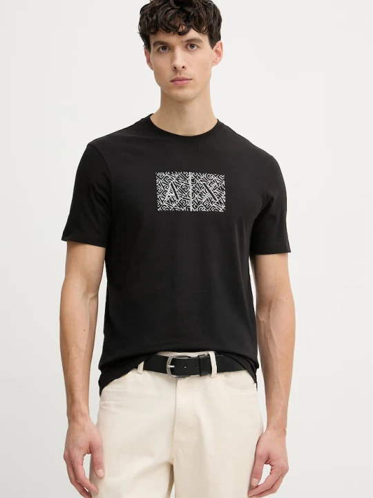 Zdjęcie produktu Armani Exchange t-shirt męski bawełniany czarny
