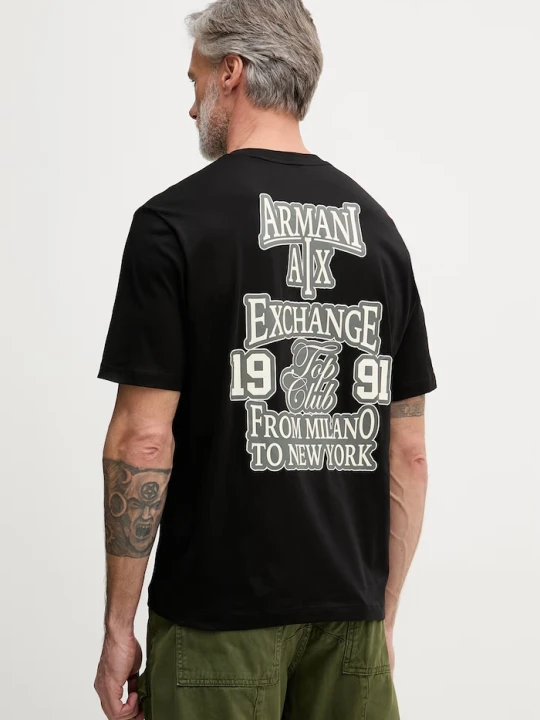 Zdjęcie produktu Armani Exchange t-shirt męski bawełniany czarny