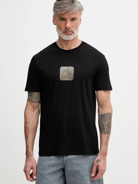 Zdjęcie produktu Armani Exchange T-shirt męski bawełniany czarny