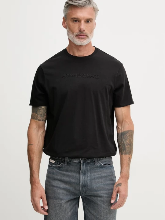 Zdjęcie produktu Armani Exchange T-shirt męski bawełniany czarny