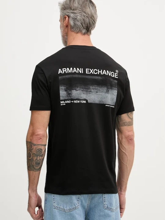 Zdjęcie produktu Armani Exchange T-shirt męski bawełniany czarny