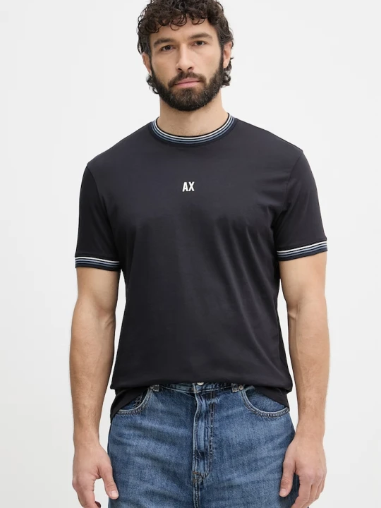Zdjęcie produktu Armani Exchange T-shirt męski bawełniany granatowy