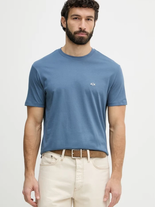 Zdjęcie produktu Armani Exchange T-shirt męski bawełniany niebieski