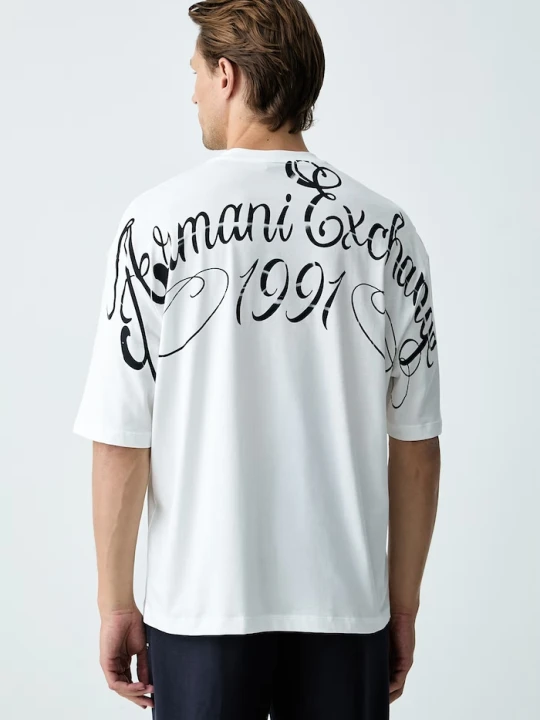 Zdjęcie produktu Armani Exchange T-shirt męski bawełniany biały