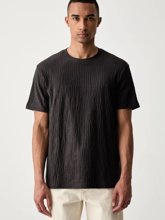 Zdjęcie produktu Armani Exchange T-shirt męski bawełniany brązowy