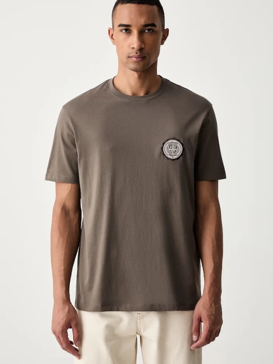 Zdjęcie produktu Armani Exchange T-shirt męski bawełniany brązowy