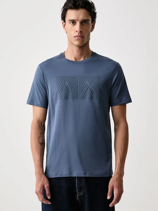 Zdjęcie produktu Armani Exchange T-shirt męski bawełniany niebieski