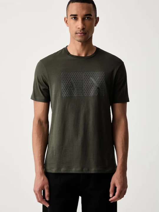 Zdjęcie produktu Armani Exchange T-shirt męski bawełniany zielony