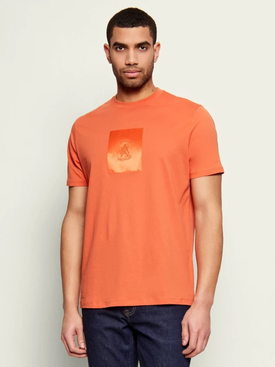 Zdjęcie produktu Armani Exchange T-shirt | Regular Fit pomarańczowy