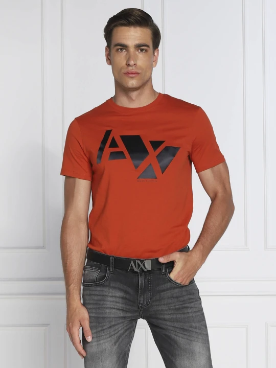 Zdjęcie produktu Armani Exchange T-shirt | Regular Fit pomarańczowy