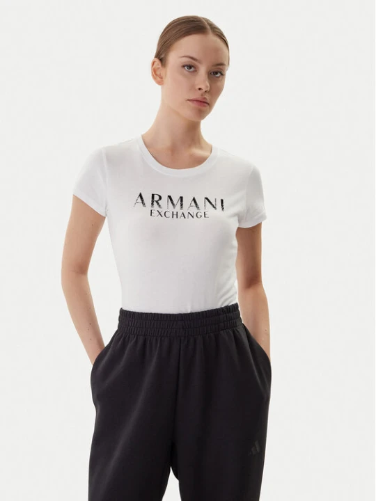 Zdjęcie produktu Armani Exchange T-Shirt XW001351 AF17172 U0002 Biały Slim Fit