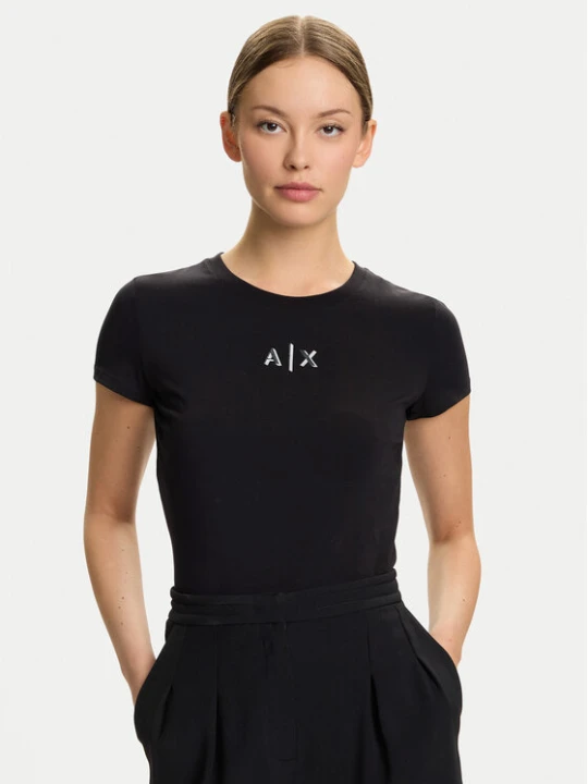 Zdjęcie produktu Armani Exchange T-Shirt XW001382 AF16294 UC001 Czarny Slim Fit