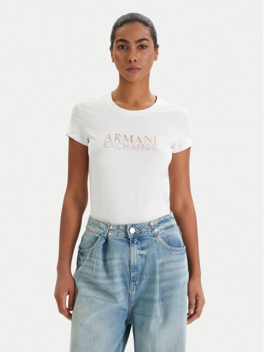 Zdjęcie produktu Armani Exchange T-Shirt XW001837 AF16294 U0002 Biały Slim Fit