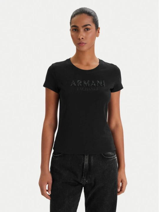 Zdjęcie produktu Armani Exchange T-Shirt XW002106 AF10356 UC001 Czarny Slim Fit
