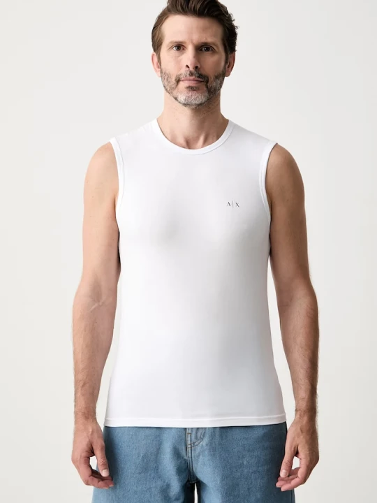 Zdjęcie produktu Armani Exchange top męski bawełniany z elastanem 2-pack biały
