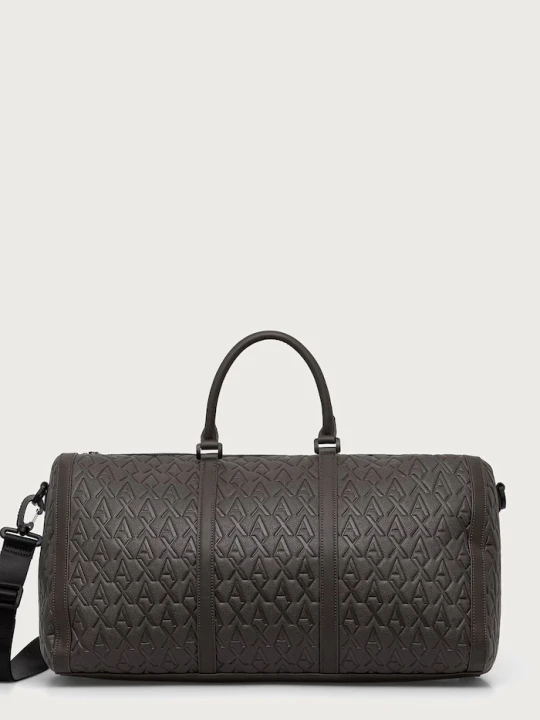 Zdjęcie produktu Armani Exchange torba podróżna męska z imitacji skóry brązowy