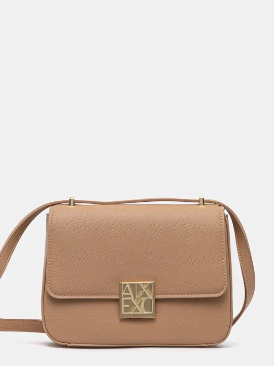 Zdjęcie produktu Armani Exchange torebka damska z imitacji skóry beżowy