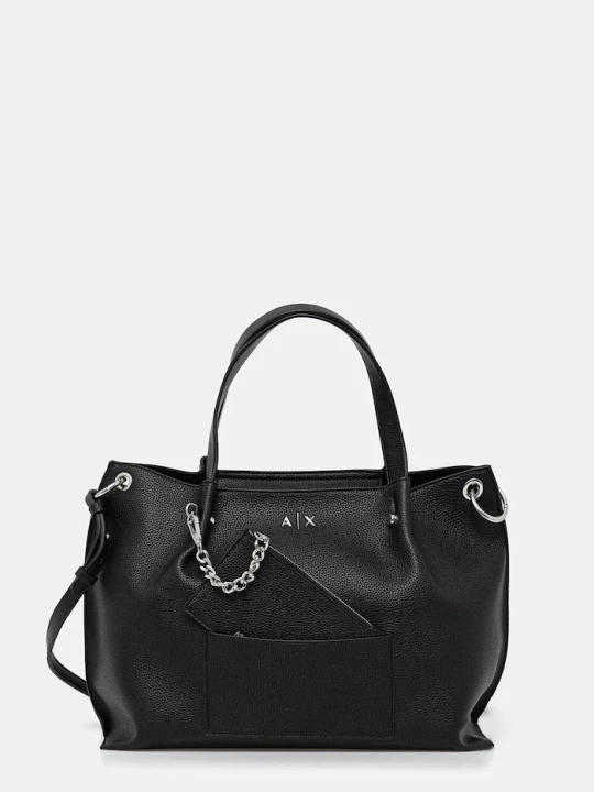 Zdjęcie produktu Armani Exchange torebka tote damska z imitacji skóry czarny