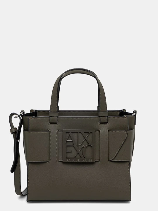 Zdjęcie produktu Armani Exchange torebka damska z imitacji skóry zielony