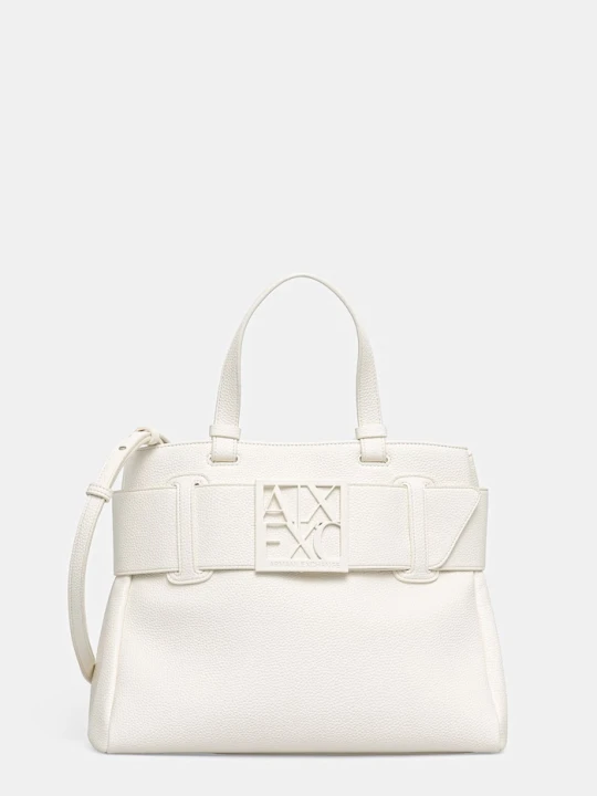 Zdjęcie produktu Armani Exchange torebka crossbody damska z imitacji skóry beżowy