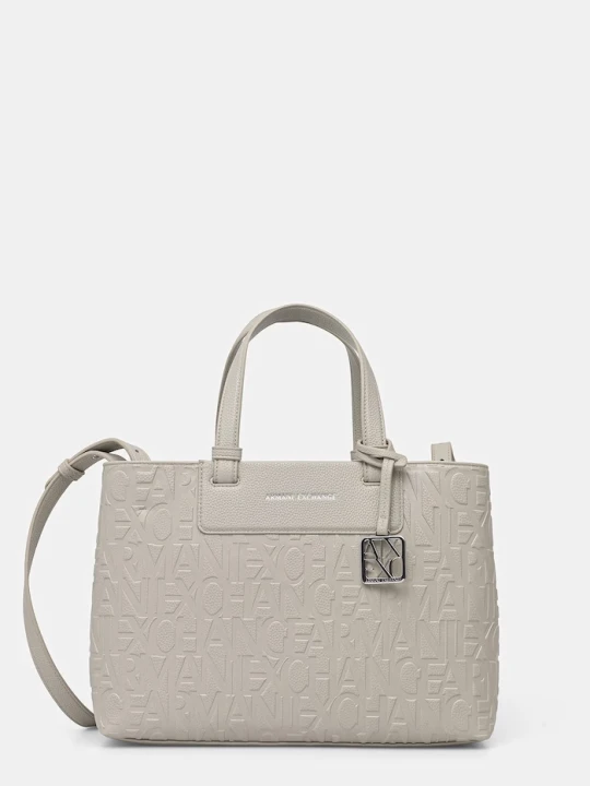 Zdjęcie produktu Armani Exchange torebka damska z imitacji skóry beżowy