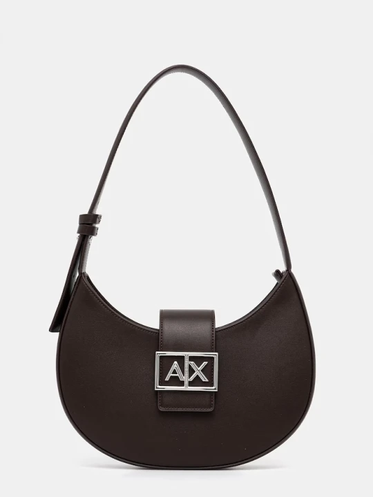 Zdjęcie produktu Armani Exchange torebka hobo damska z imitacji skóry brązowy