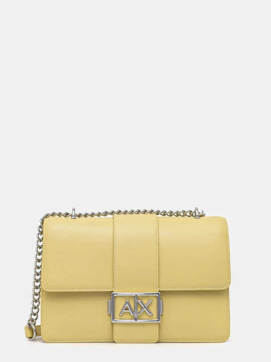 Zdjęcie produktu Armani Exchange torebka crossbody damska z imitacji skóry żółty