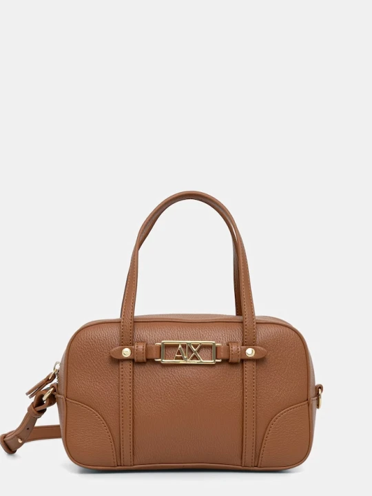 Zdjęcie produktu Armani Exchange torebka damska z imitacji skóry brązowy