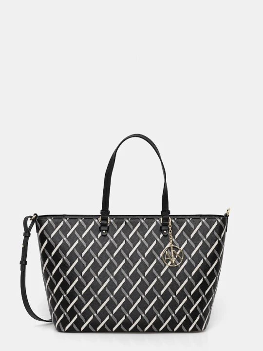 Zdjęcie produktu Armani Exchange torebka shopper damska z imitacji skóry czarny